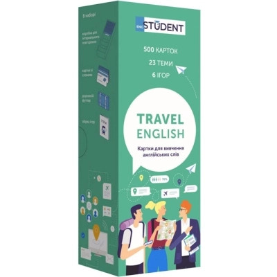 Обучающий набор English Student Карточки для изучения английского языка Travel English Для путешествий , украинский (59123280) Винница - изображение 1