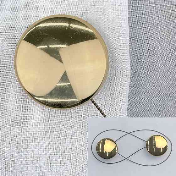 Магниты для штор и гардин Круг 2 шт Золотистый (81-289) Киев