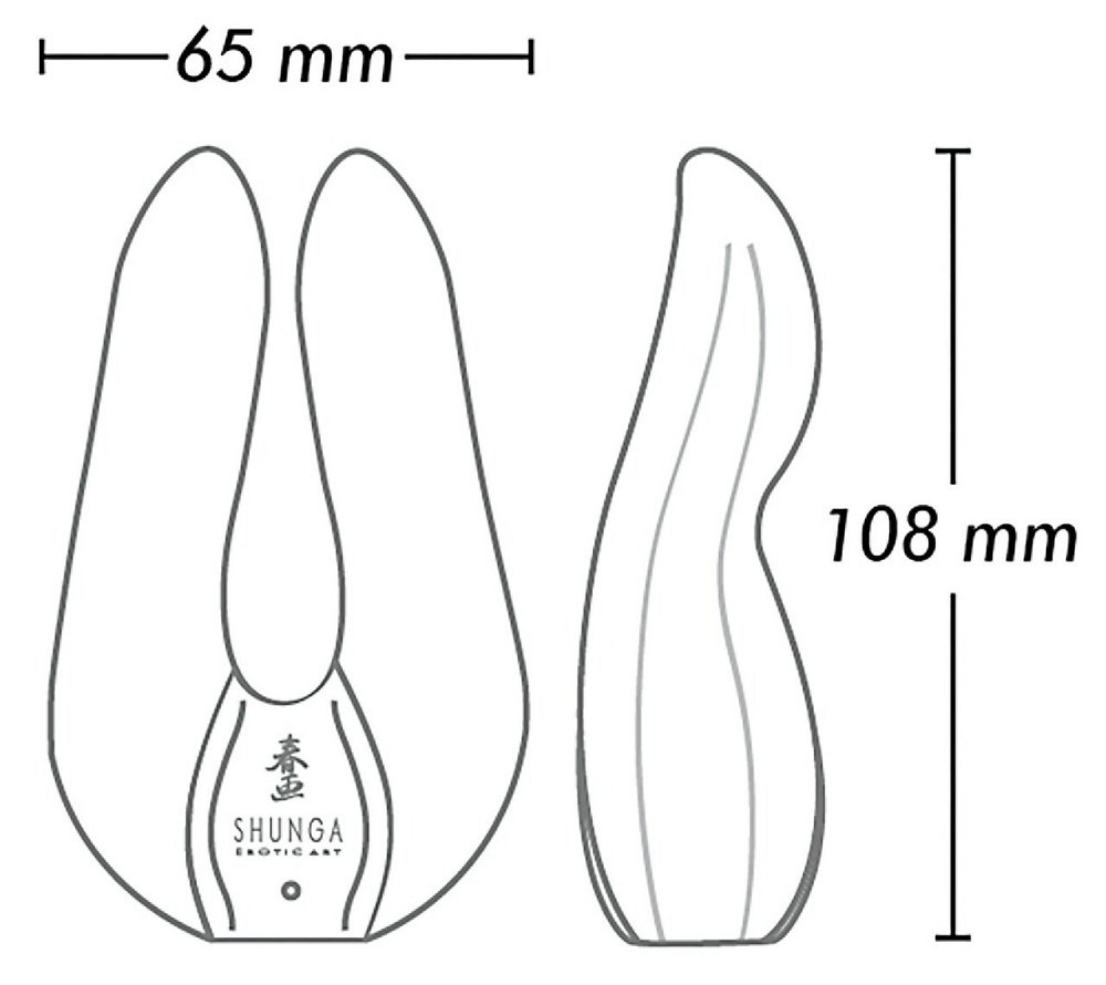 Кліторальний вібратор Shunga Aiko чорного кольору, 10.5 х 6.5 см Sex Aura Київ - фото 5
