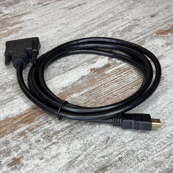 Кабель DVI-D (24+1) – HDMI 1.8 м, позолочені контакти, для передачі цифрового відеосигналу Київ