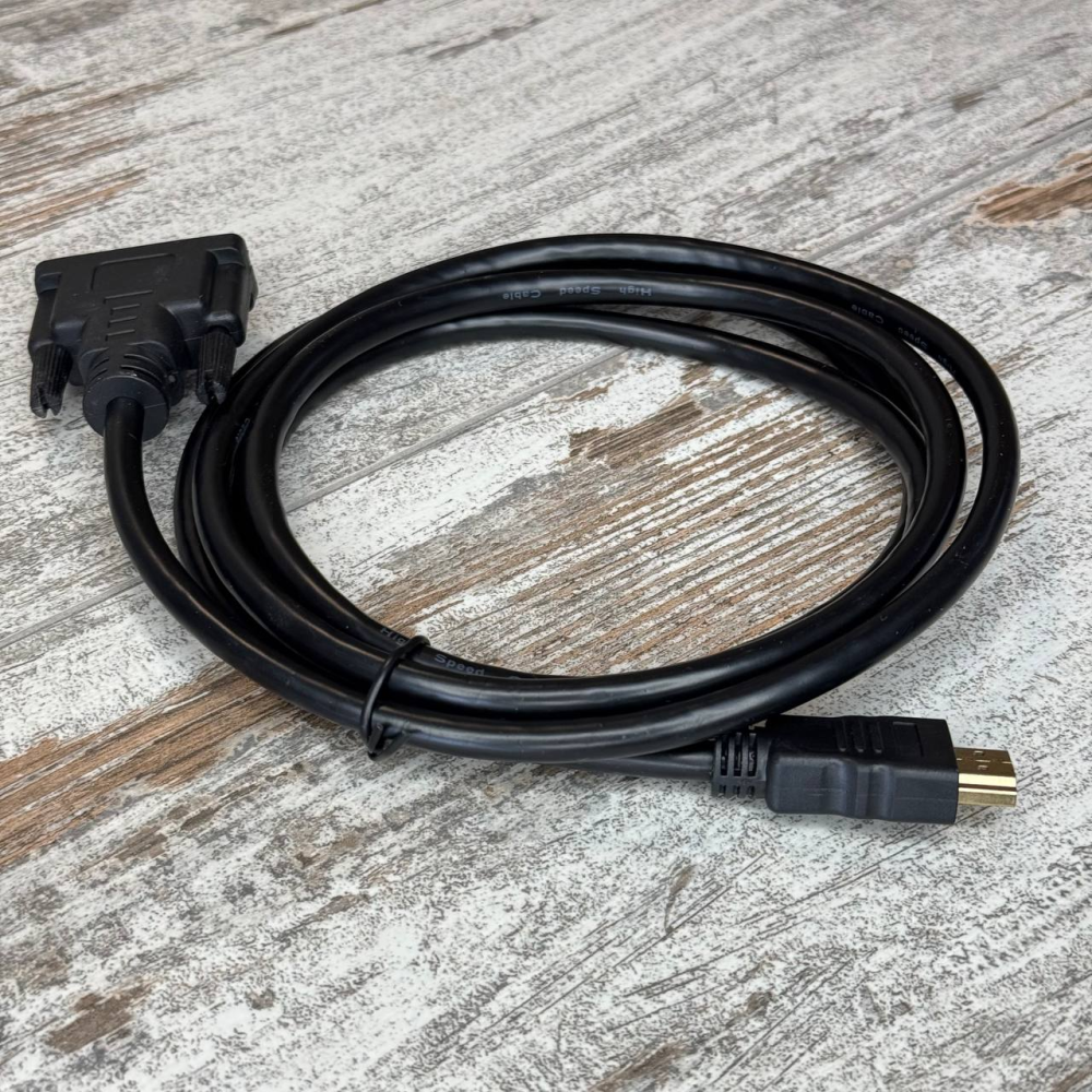 Кабель DVI-D (24+1) – HDMI 1.8 м, позолочені контакти, для передачі цифрового відеосигналу Київ - фото 2