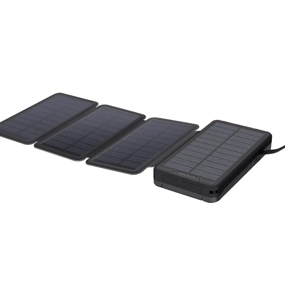 Универсальная зарядная батарея PowerBank iBattery YD-820S 26800mAh с солнечными панелями и фонариком (Черный) Винница - изображение 3