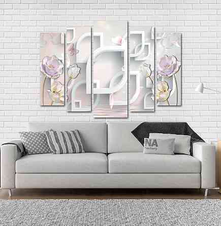 Модульная картина Цветы Абстракция Art-18_5 Киев