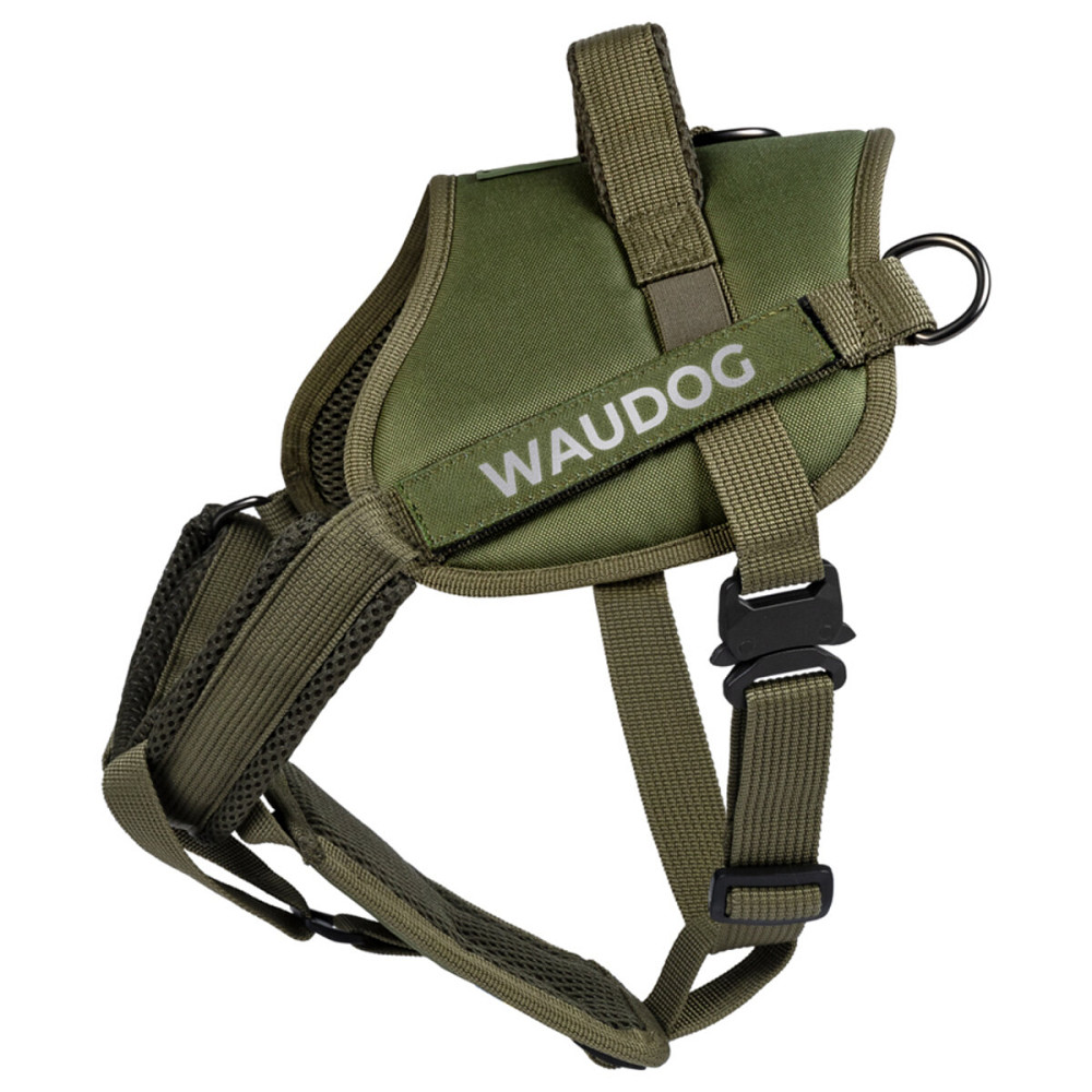 Шлея для службових собак WAUDOG PRO-2, світловідбивна, металевий фастекс, M, В 55-75 см, хакі Київ - фото 2
