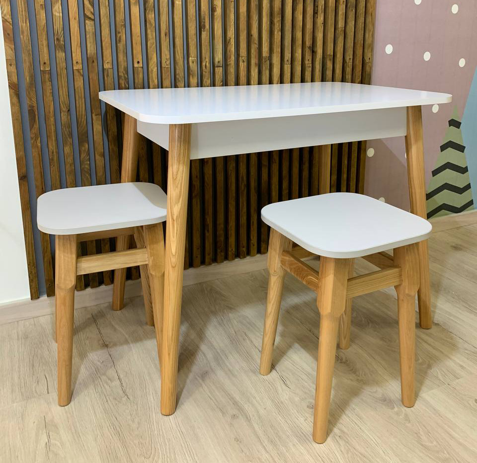 Обідній стіл LION Маямі-2 дерев'яні ніжки Німфея Альба (LION-041003) Дніпро - фото 12