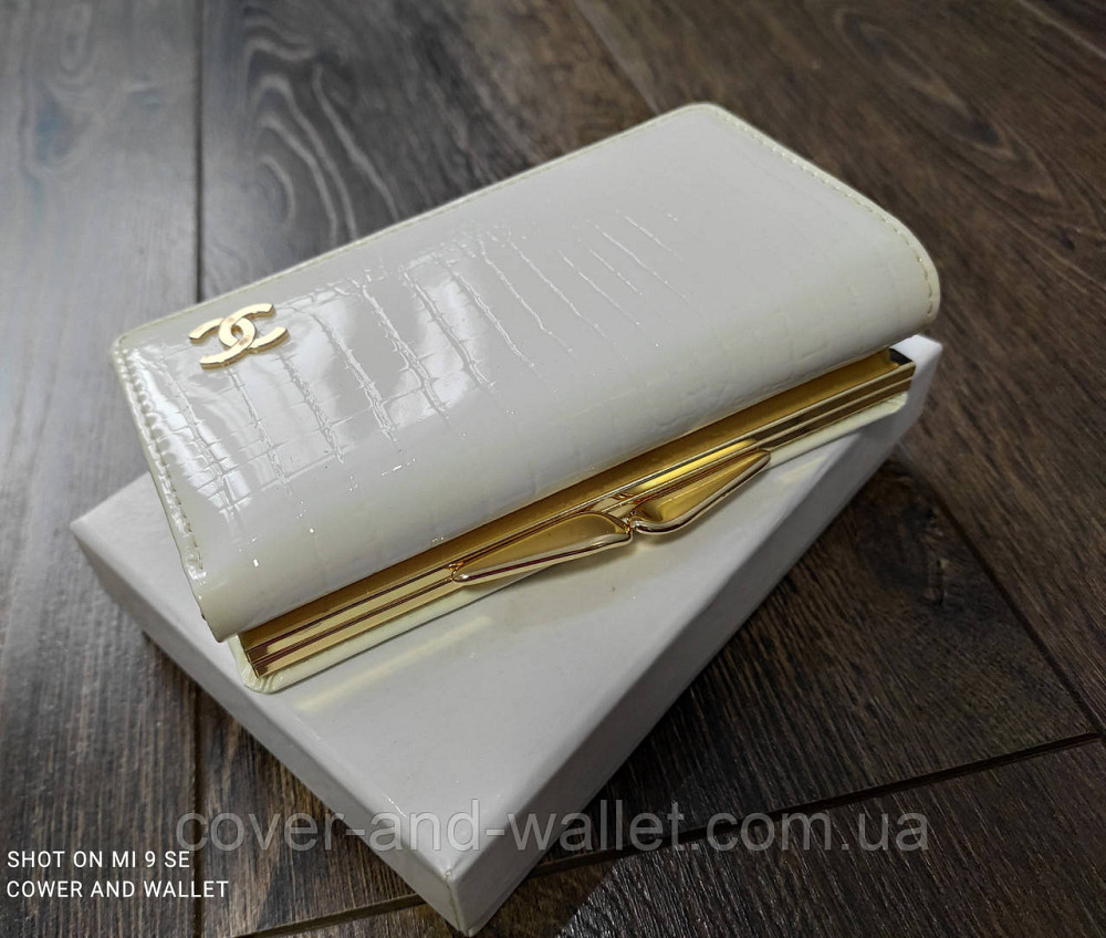 Компактный женский кошелёк под кожу крокодила белого цвета CH 8003 Киев - изображение 1