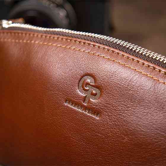 Женская косметичка из натуральной кожи Коричневый (GRANDE PELLE) Киев