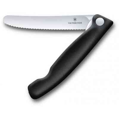 Кухонный нож Victorinox SwissClassic Foldable Paring 11 см Serrated Black (6.7833.FB) Винница