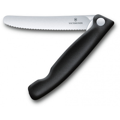 Кухонний ніж Victorinox SwissClassic Foldable Paring 11 см Serrated Black (6.7833.FB) Вінниця - фото 1