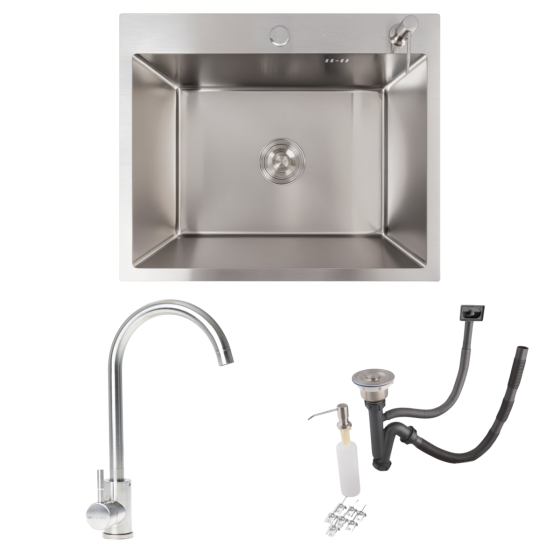 VALESO Комплект: Кухонна мийка VALESO Handmade 60*50 нержавіюча сталь + Змішувач 56 NESP Киев