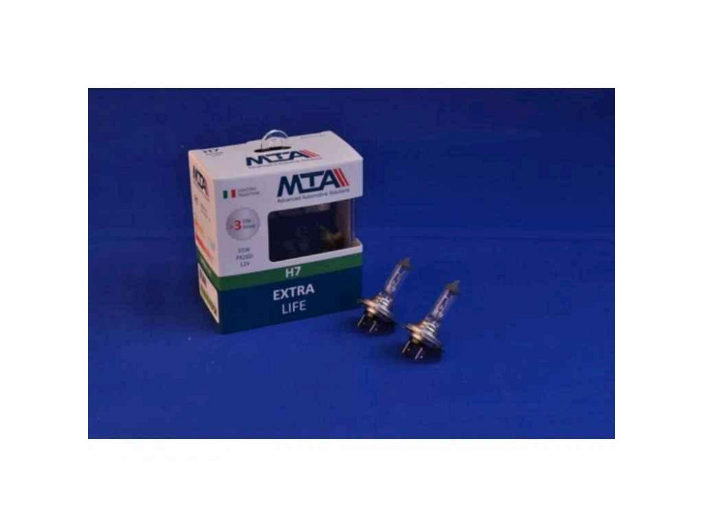 Автомобiльна лампа 12V H7 55W PX26D EXTRA LIFE (2шт) ТМ MTA Киев - изображение 1