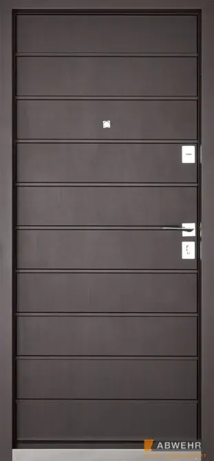 Вхідні двері Abwehr Defender Solid 0/RAL 8019Т + Vinorit Венге 960*2050 мм Двері вхідні з термоізоляцією Київ - фото 2