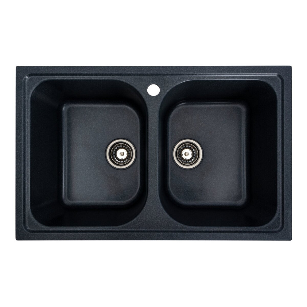 PLATINUM Гранітна мийка для кухні Platinum 7950 Equatoria матова Антрацит Київ - фото 1