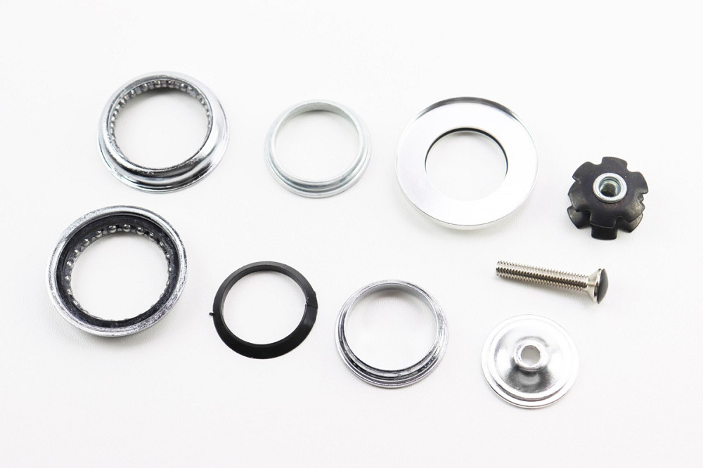 Кермова колонка 1-1/8" (44/28,6x44/30) безрізьбової вилки, напівінтегровані, висока, сіра KL-B431 Київ - фото 2