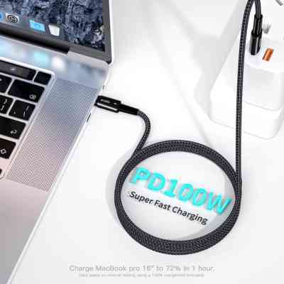 Дата кабель USB-C to USB-C 1.0m 100W black Essager (EXCTT1-CG01) Винница