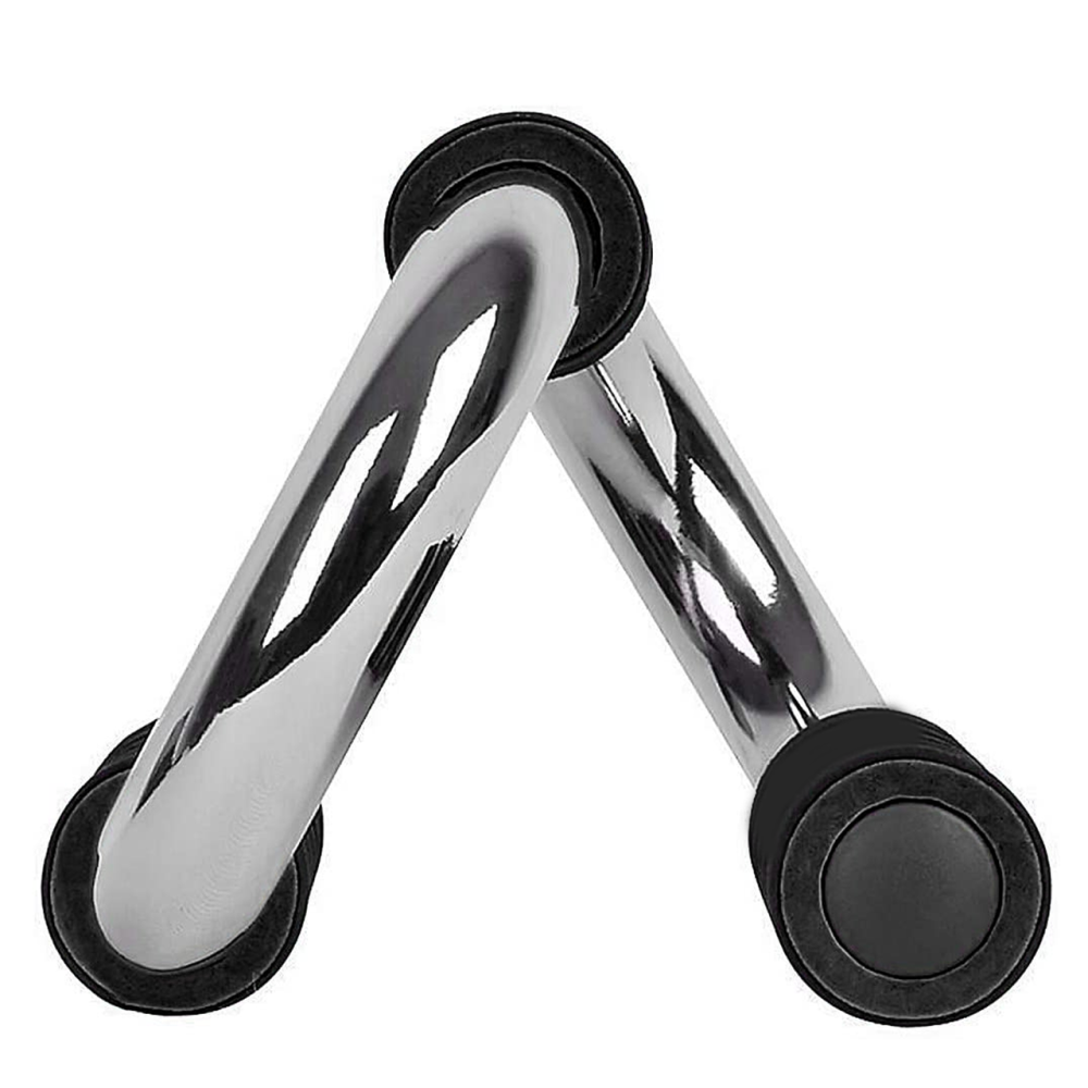 Металеві S-подібні упори для віджимань PowerPlay ергономічні фітнес-ручки для тренування м'язів верхньої частини тіла Київ - фото 7