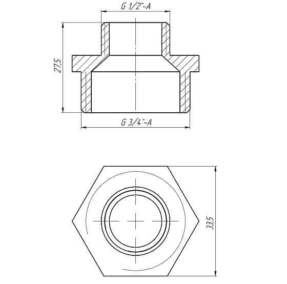 Ніпель редукційний 1″х1/2″ЗЗ латунний LN532S OPTIMUM Тернопіль