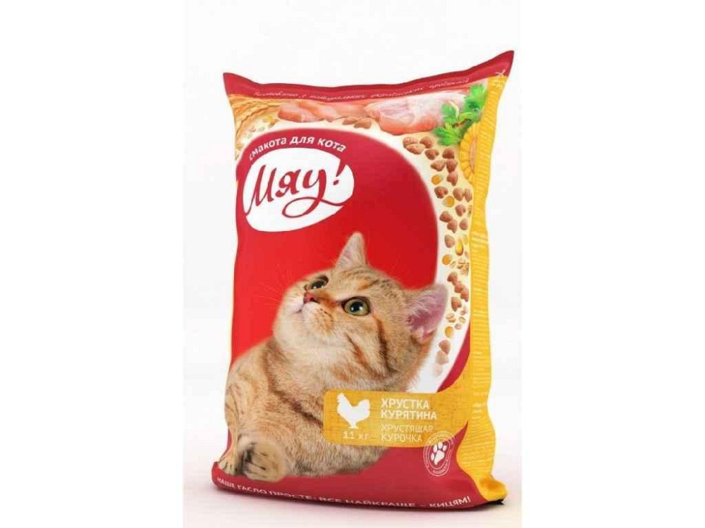 Сухой корм для д/кошек Полнорационный / Курица 11кг ТМ МЯУ Киев - изображение 1
