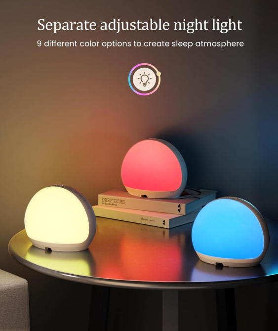 Уцінка Портативна Bluetooth-колонка Mini Hi-Fi P-11 з RGB-нічником, годинником, будильником та звуковою машиною Dreamegg XT-8 Київ - фото 12