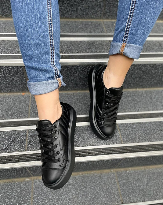 ALEX BENZ Кросівки жіночі ALEX BENZ 1016 чорні (весна-осінь, шкіра натуральна) (4774) Коломия - фото 8