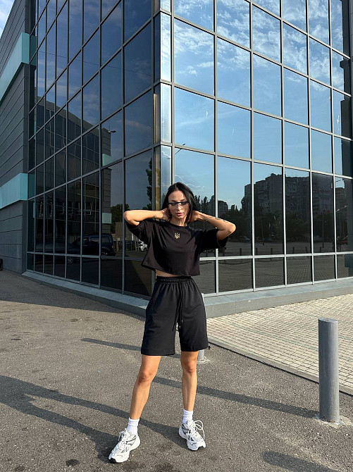 Шорты бермуды женскиеЧерный 42-44 Харьков - изображение 1