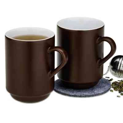 Набір чашок Kela Mattia 300 мл 2 шт Brown (12758) Вінниця