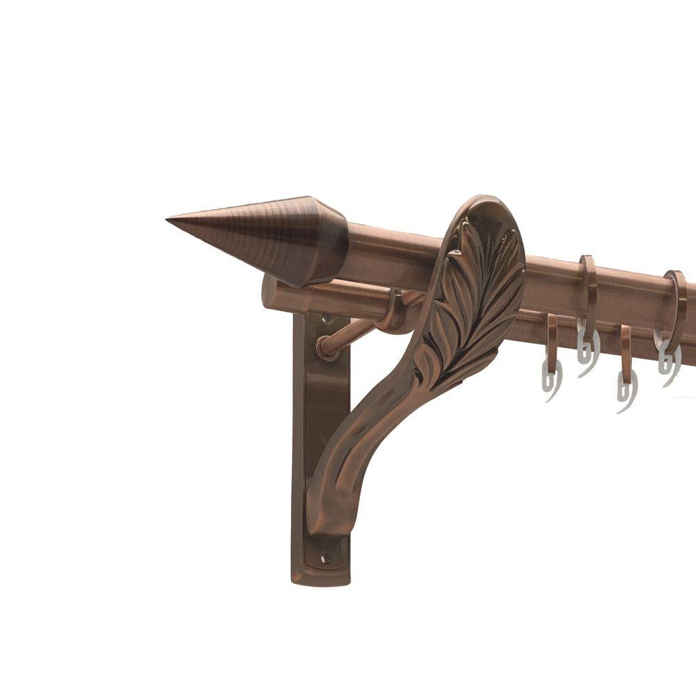 Карниз Orvit Конео металевий дворядний ретро гладка труба кільце фасонне металеве  Мідь 25\19 мм 240 см (00-00009952) Львів - фото 1