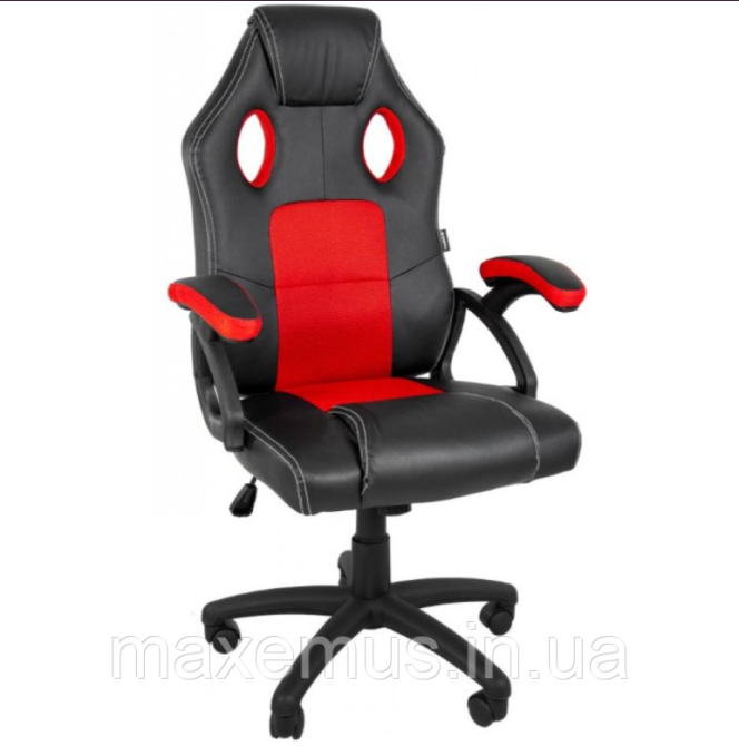 Компьютерное кресло для геймера Y S 60 56 с сетчатой спинкой офисное кресло с подлокотниками красное Мостиська - фото 1