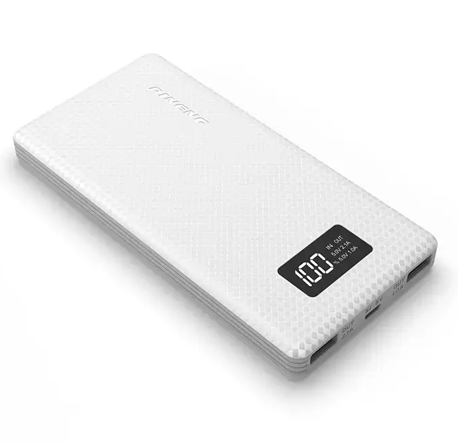 Портативний зовнішній акумулятор Pineng PN-963 10000 mAh Power Bank Білий Вінниця - фото 2