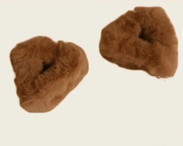 Заколка крабик из меха 