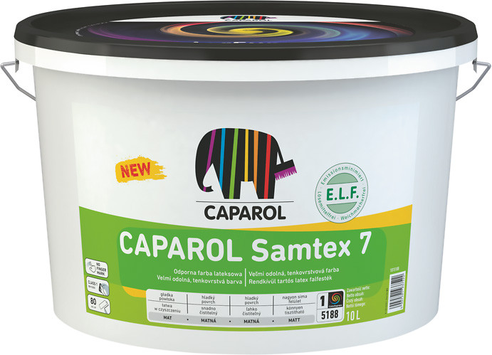 Інтер'єрна шовковисто-матова високоякісна латексна фарба Caparol Samtex 7 E.L.F. B3 прозорий 9.4 л Киев - изображение 1