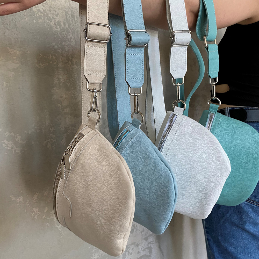 Шкіряна бананка жіноча, поясна якісна класична на кожен день, білаMasterSem Київ - фото 7