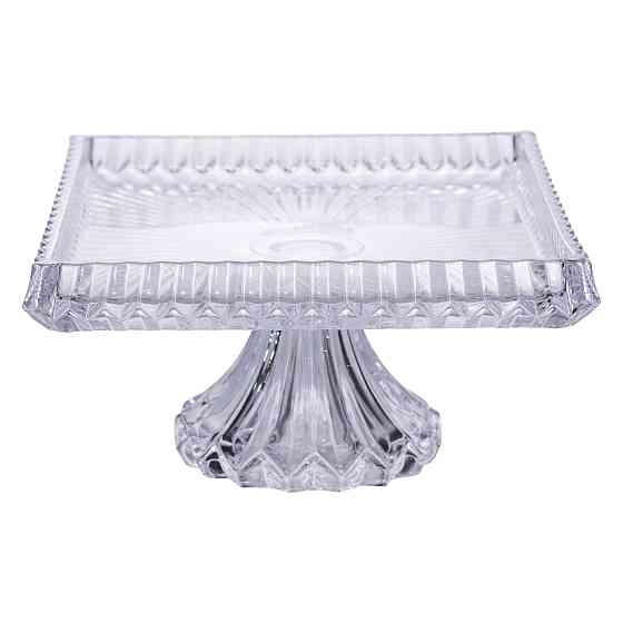 Yiwu Тортівниця прямокутна на ніжці 30×25×13 (см) скляна HP-19-147 Коломия