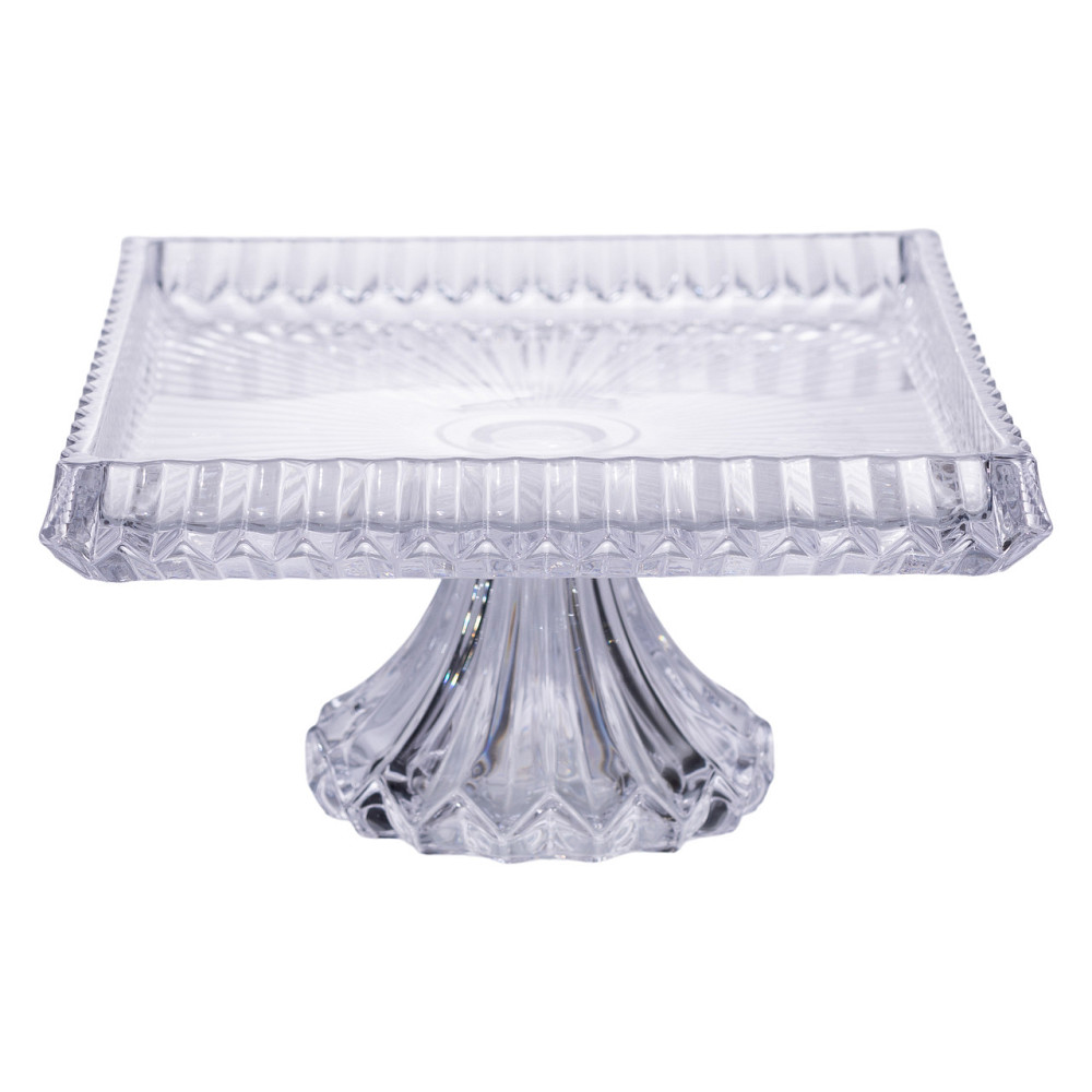 Yiwu Тортівниця прямокутна на ніжці 30×25×13 (см) скляна HP-19-147 Коломия - фото 3