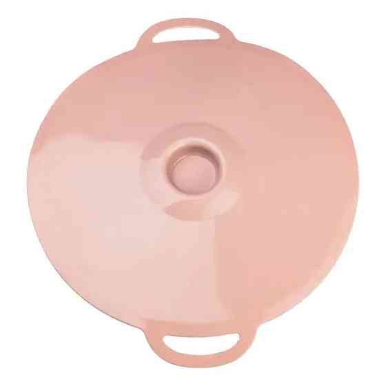 TS Kitchen Багаторазова силіконова кришка для каструлі універсальна 32 х 28 см рожева HP34541L Київ