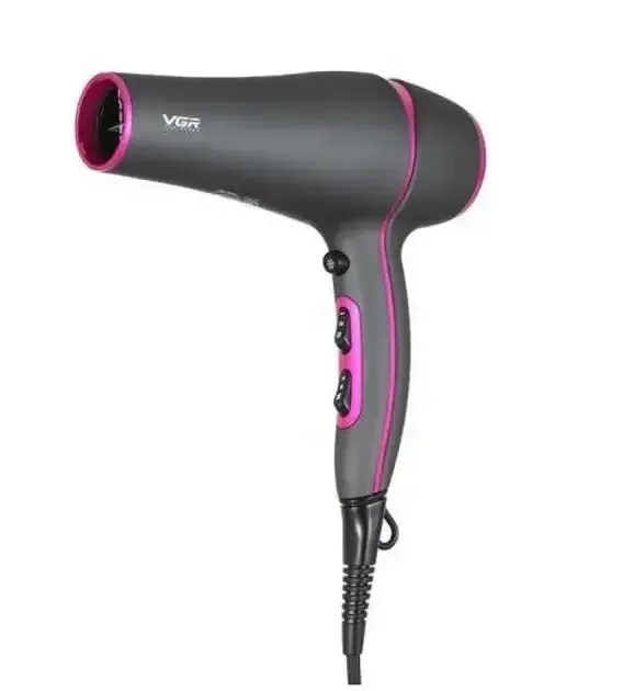 Фен для волос VGR V-402 от сети 220В, насадка диффузор и концентратор, 2 скорости, холодный обдув Одесса - изображение 3