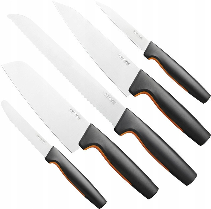 Кухонный Набор Ножей 5 предметов с бамбуковым блоком Fiskars 