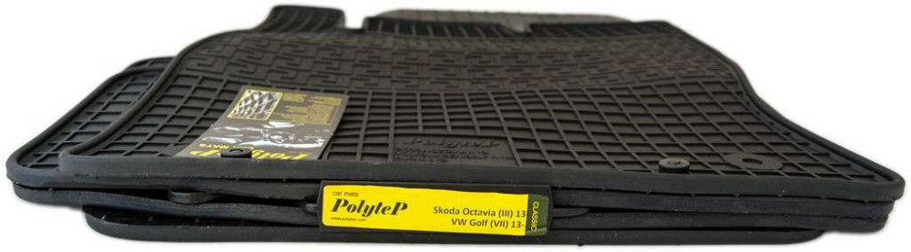 Коврики салона резиновые Skoda Octavia (3)13-/VW Golf VII 13-/Audi A3 12-/Seat Leon III 12-, к-т (4шт.) Киев - изображение 1