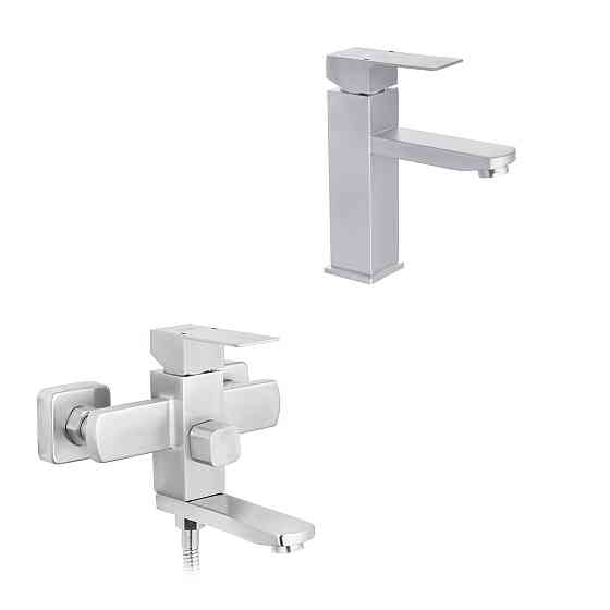 Набор смесителей Kroner Edelstahl Kubus-ESG010 + смеситель Edelstahl Kubus-ESG060 Киев