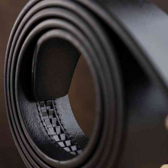 Ремінь чоловічий з кутовою пряжкою Vintage 20274 Чорний Київ