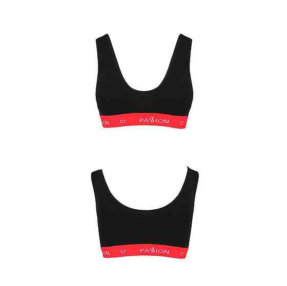 Спортивний топ на широких бретелях Passion PS003 TOP L, black Sex Aura Київ