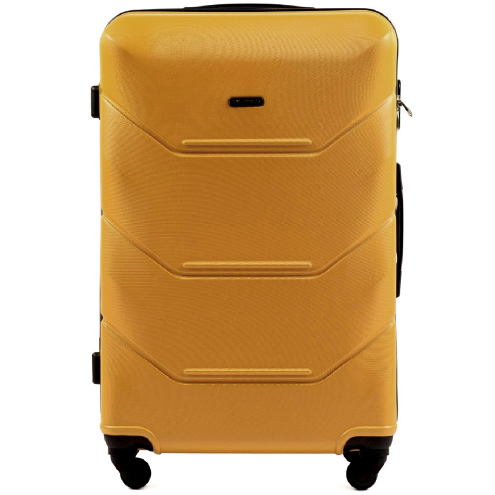 Чемодан пластиковый WINGS 147 большой 75 см золотистый Киев - изображение 2