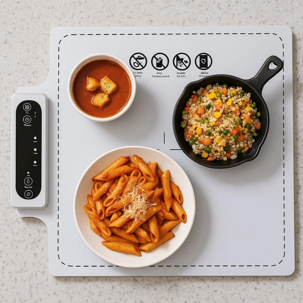 Коврик силиконовый на кухню для подогрева и размораживания пищи, напитков,готовых блюд детских бутылочек Каменец-Подольский - изображение 1