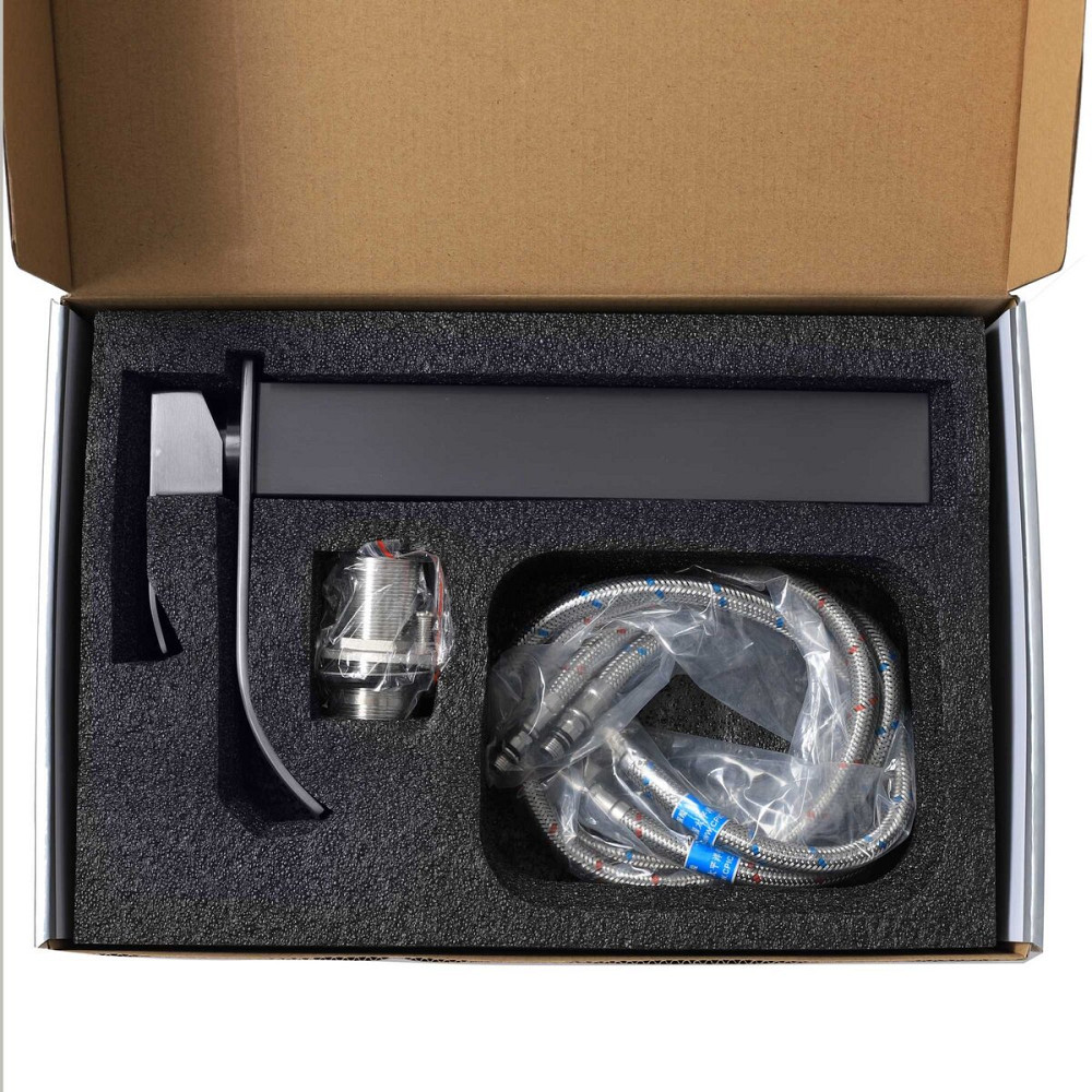 PLATINUM Змішувач під умивальник Platinum Handmade 3191 PVD чорний Киев - изображение 2