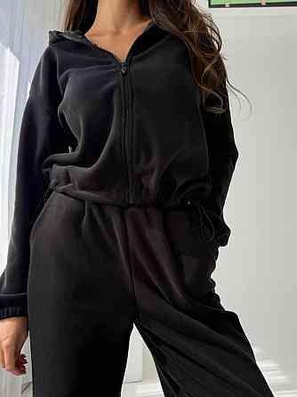 Жіночий повсякденний теплий плюшевий костюм турецький двосторонній фліс Одеса