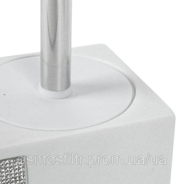 Щітка для туалету Axentia Ліндос біла з декором полігума 9.2x38.5x9.2 см (134350) Київ - фото 5