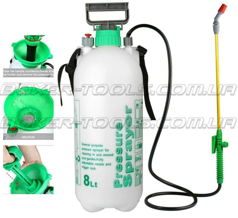 FT-681 Пневматический ручной опрыскиватель 10 л для сада и дачи, удобный, мощный, с регулировкой струи Одесса - изображение 4