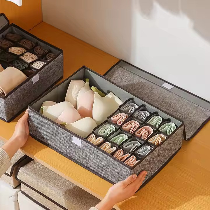 Органайзер для вещей,нижего белья складной с крышкой в шкаф и гардероб для носков,трусов,футболок на 17 ячеек Каменец-Подольский - изображение 3