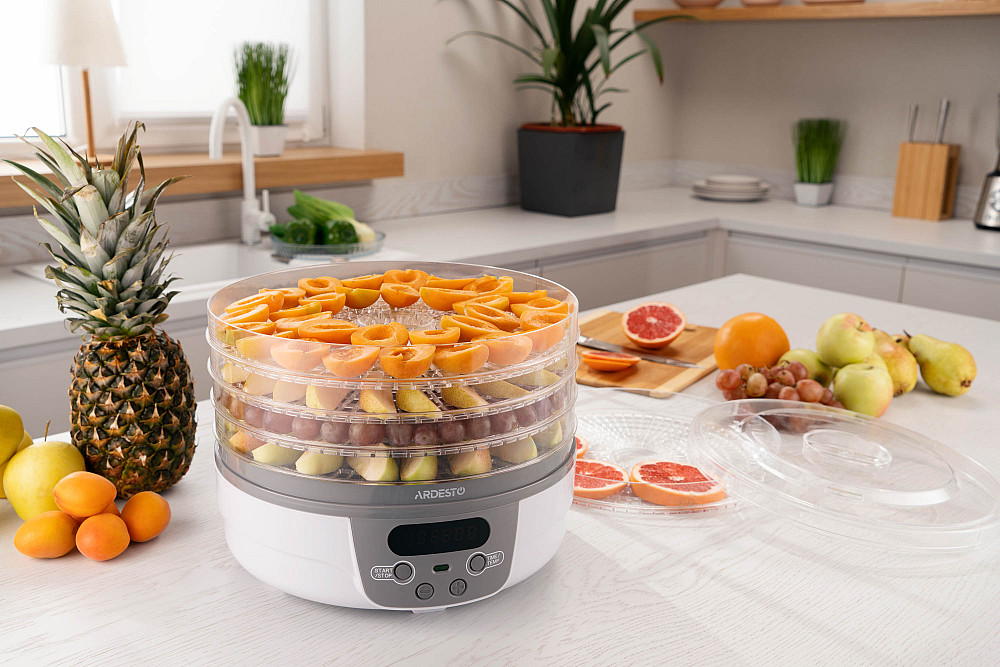 Сушарка для продуктів ARDESTO FDB-5321T, 250Вт, піддонів -5x3см, діаметр-32см, макс-70°С, таймер, електр. управління, пластик , білий Киев - изображение 8