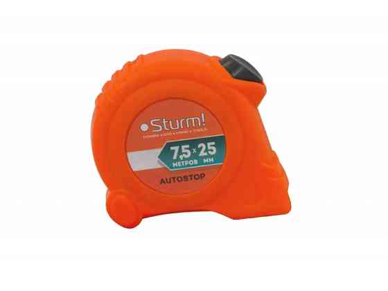 Рулетка с автостопом, 7,5мХ25мм, Sturm! 3100303 (читать описание) Ровно